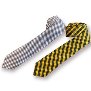 STEVEN ALAN Plaid Check Neckties *Bundle of 2*